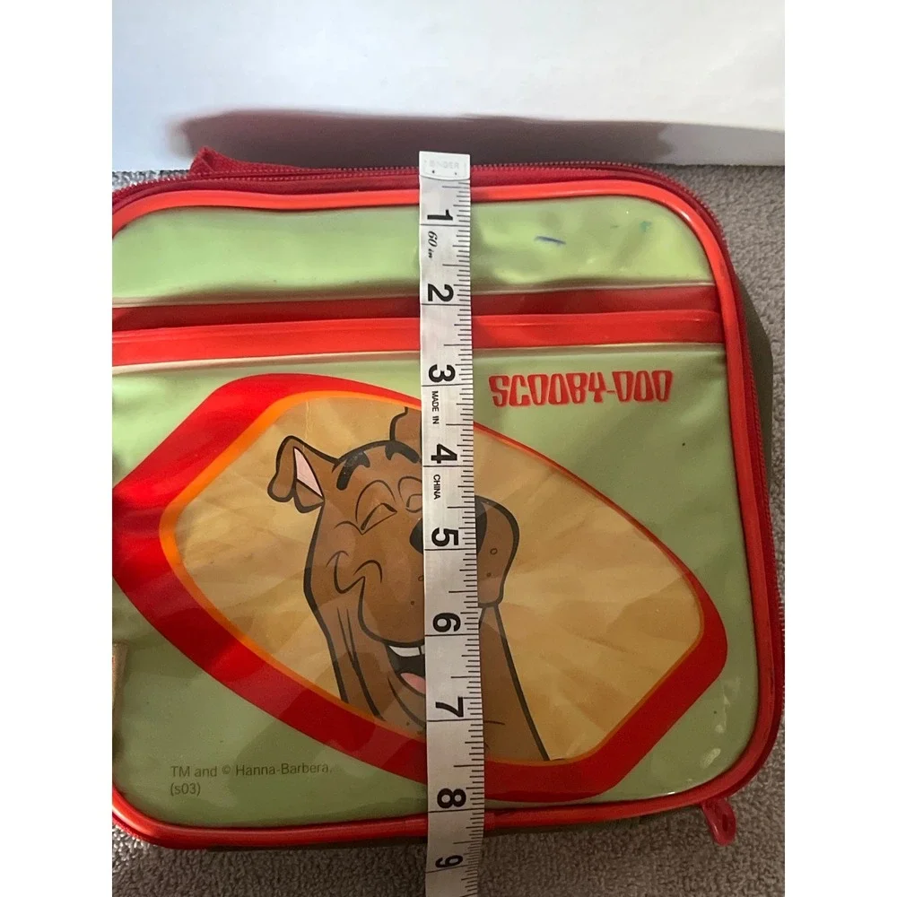 Scooby Doo Lunch Box Bag Green Red Cartoon Retro Vintage Kids‎ School Travel